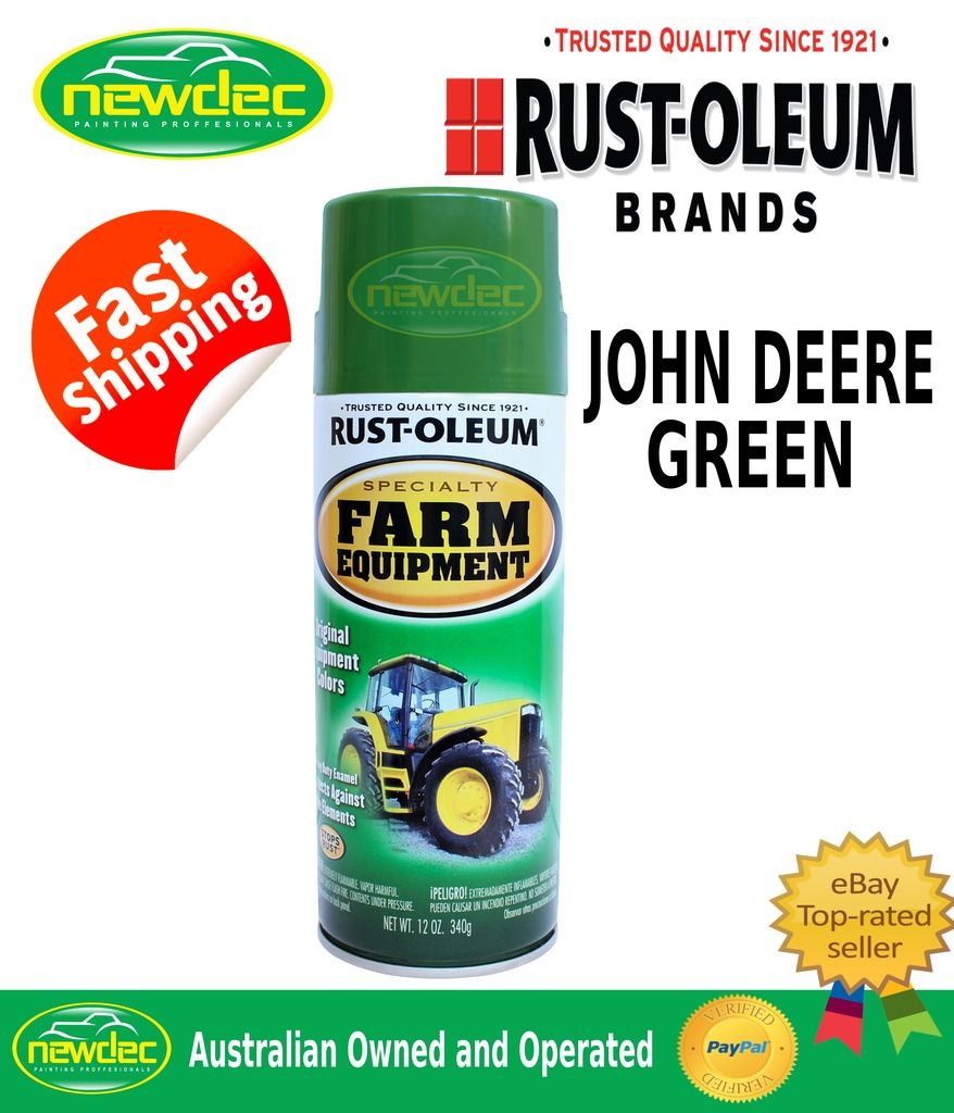 RUSTOLEUM JOHN DEERE GREEN FARM EQUIPMENT SPRAY PAINT HEAVY ENAMEL