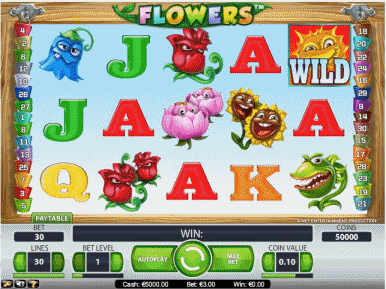 Flowers Video Slot Machine Review 