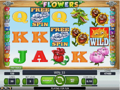 Flowers Video Slot Machine